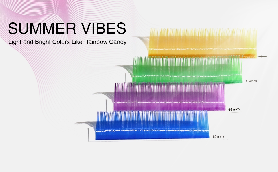 colorful lash extensions