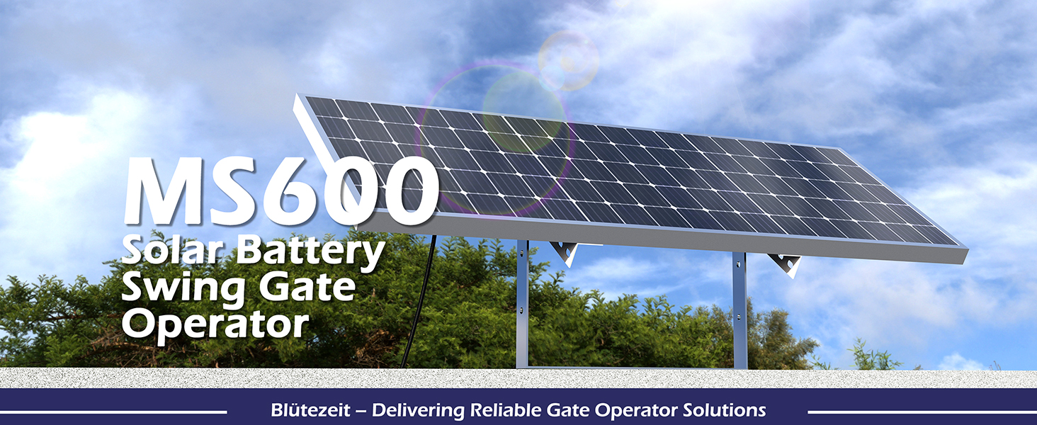 Swing Gate Opener with 25W Solar Panel & Built-in Battery – All-in-One Solar Solution
