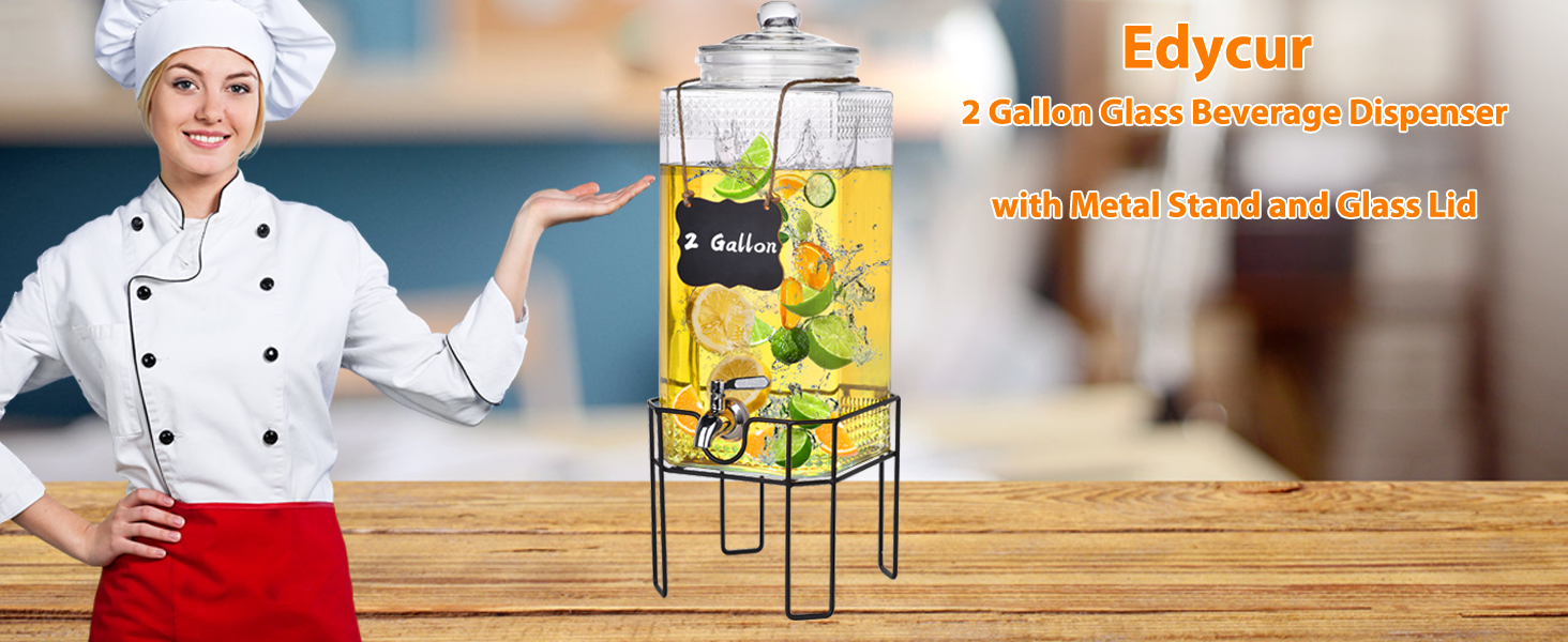 2 gallon drink dispenser with stand