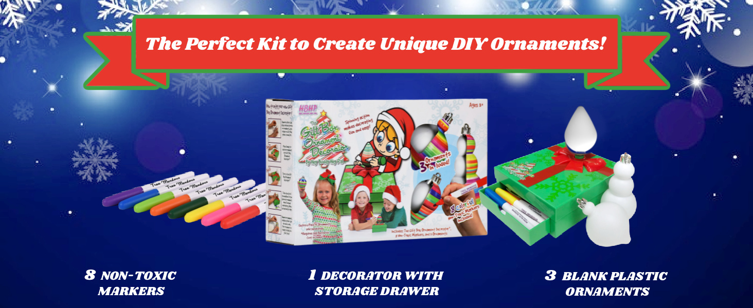 The Gift Box Ornament Decorator by Treemendous Includes