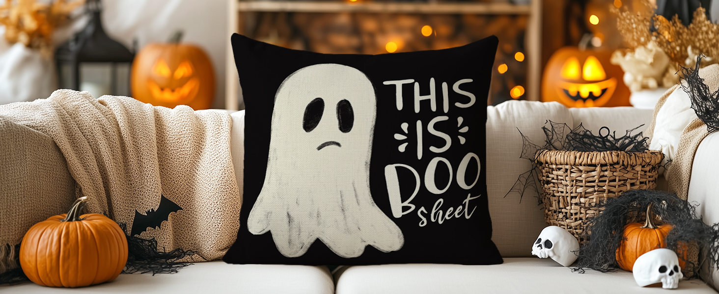 halloween ghost pillow covers
