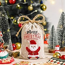 gift bag use natural linen rope as drawstring, strong.Ensure gift are safe and secure