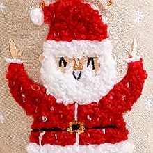 Christmas gift bag using 3D Embroidery, Classic Happy Santa with Artisan copywrite - Marry Christmas