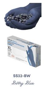 Berry Blue nitrile glove