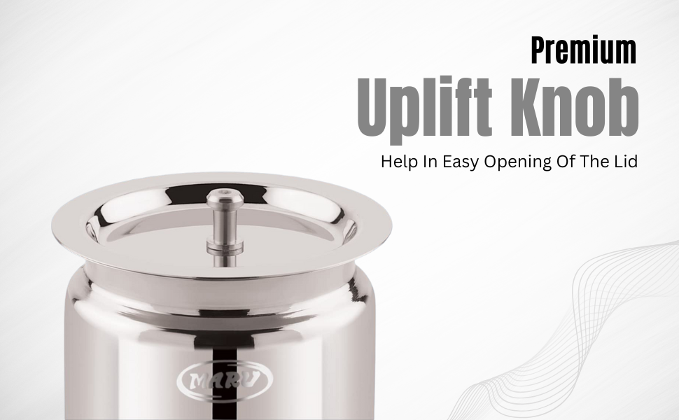 MARU Stainless Steel Ghee Pot Container For Kitchen Ghee Dispenser