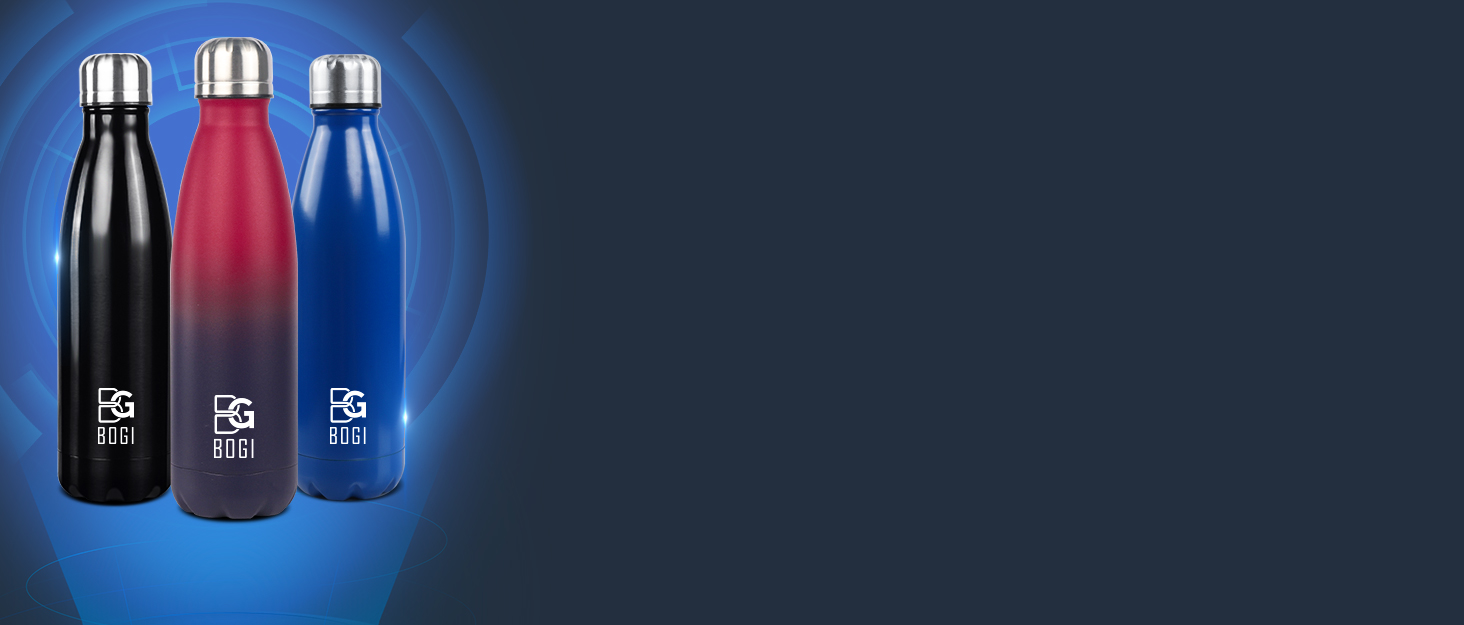 BOGI 17/25oz Insulated Water Bottle Double Wall Vacuum Stainless Steel