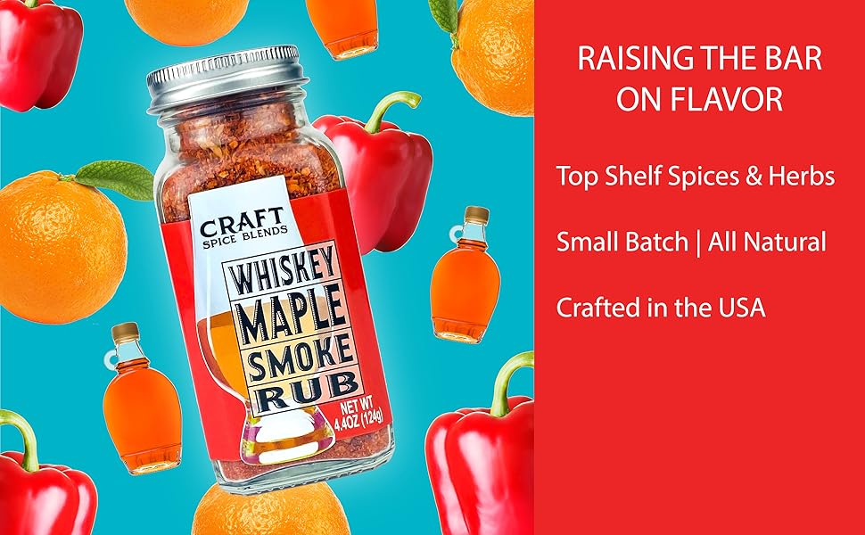 Craft Spice Blends (Whiskey Maple Smoke Rub 2 Pack) All