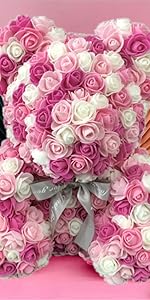 ローズ ベアー フラワー くま ローズ熊 ぬいぐるみ 薔薇 造花 枯れない 花 バラ 母の日 クリスマス ホワイトデー バレンタイン 彼女 プレゼント 出産祝い 結婚祝い