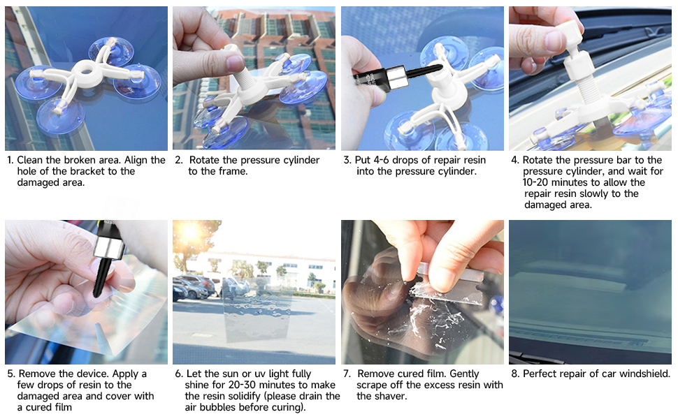 Windshield Repair Kit, Windshield Crack Repair for Chips and Cracks, Glass Repair