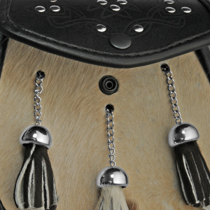 Tassel Cowhide Sporran Snap Closure