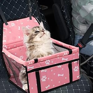 Car Seat for Small Dogs – Car Seat and Pet Travel Bed with Pockets, Washable Cover Travel Accessories for Pets Daily Walks Travel Veterinarian 14 Tecnología Textil Robusta