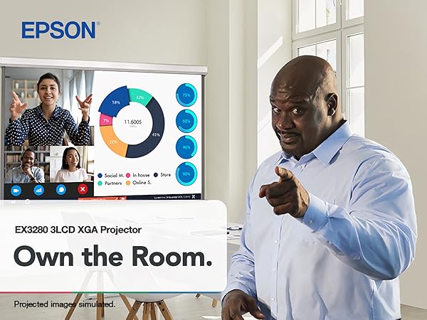 美品EPSON EX3280 プロジェクター 3600 HDMI 内蔵スピーカー Amazon.com: Epson EX3280 3-Chip 3LCD XGA Projector, 3,600