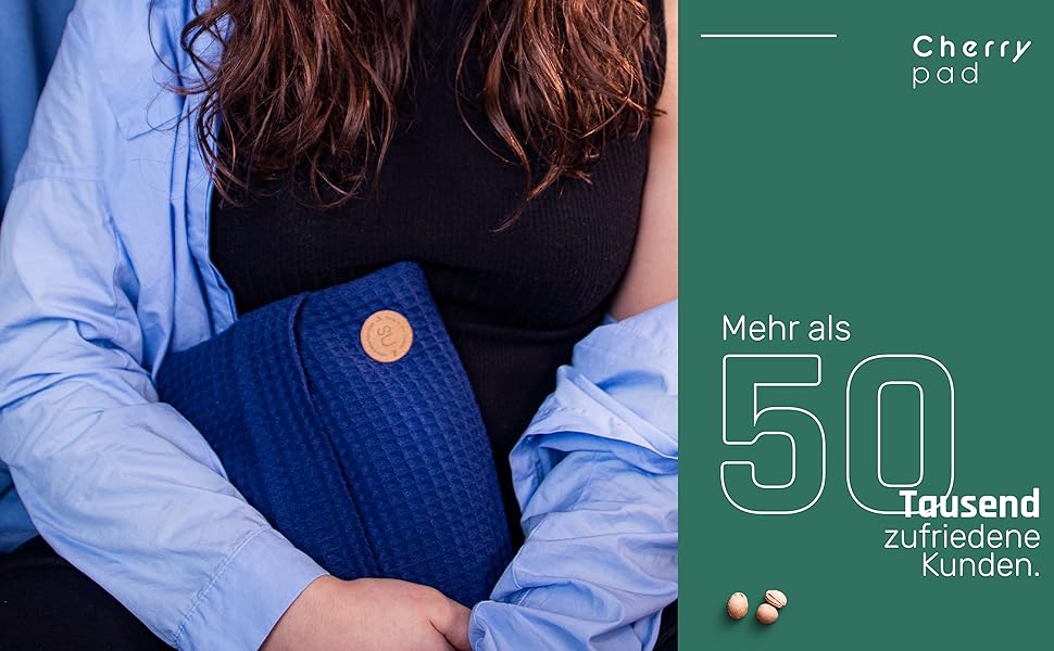 CherryPad Cherry Pad Kirschkernkissen aus Naturbelassener Baumwolle Wärmekissen oder Kühlkissen 