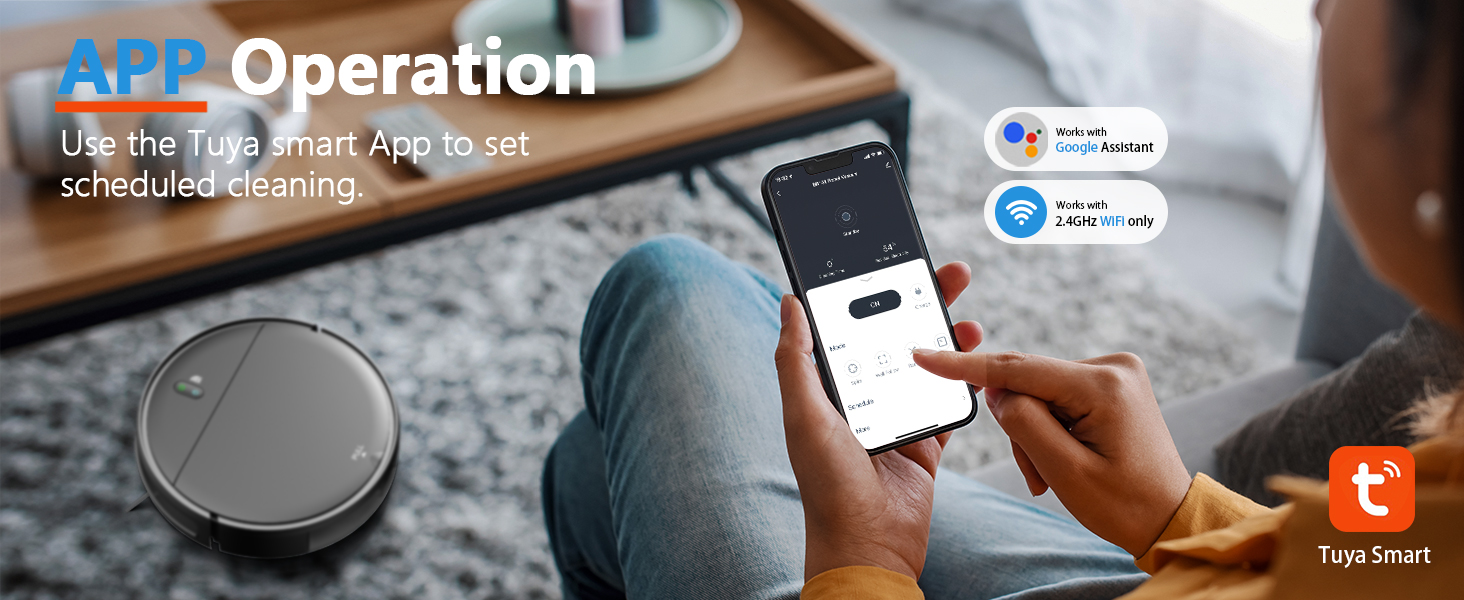 2-in-1 robot vacuum cleaner compatible with APP