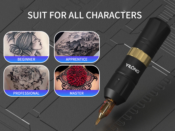 Amazon.com: YILONG Wireless Tattoo Gun Machine Kit, Rotary