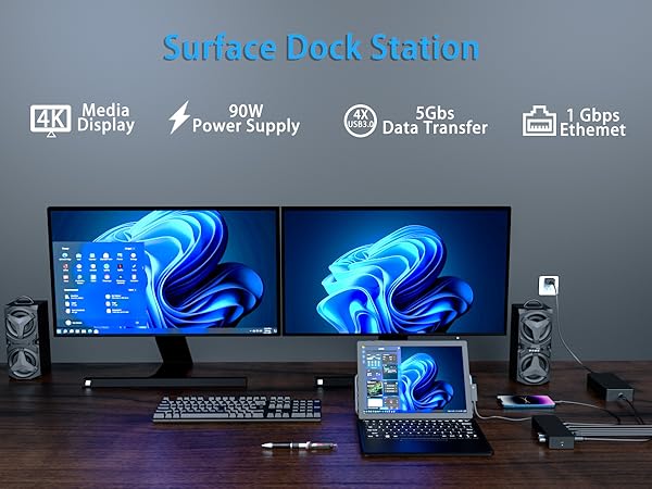surfacepro 5世代　Surface dock セット　付き Amazon.com: Microsoft Surface Dock : Electronics
