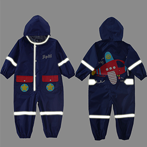 KidsRaincoats Girls Boys Puddle Suit Waterproof All In One Rainsuit Children Hooded Rain Coat