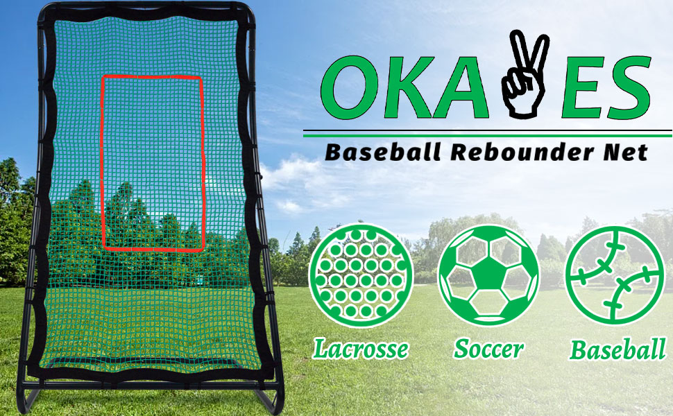 OKAYES Baseball Rebounder Net,42x72in Rebounder Bounce