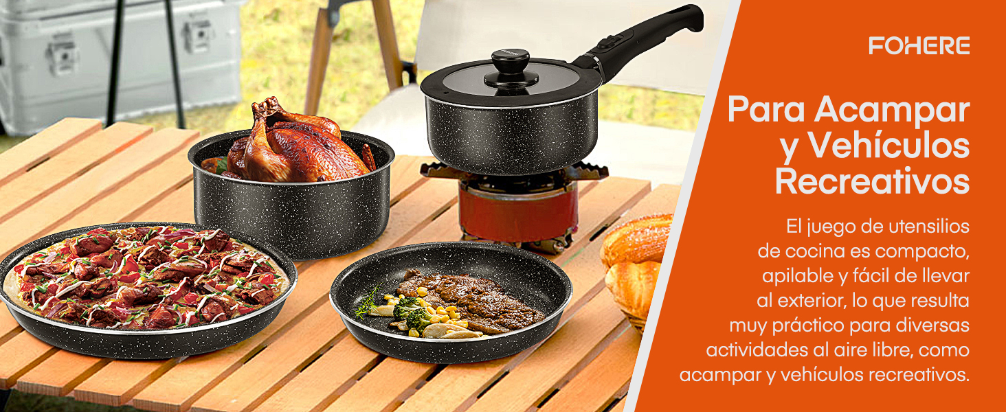 Juego de ollas y sartenes