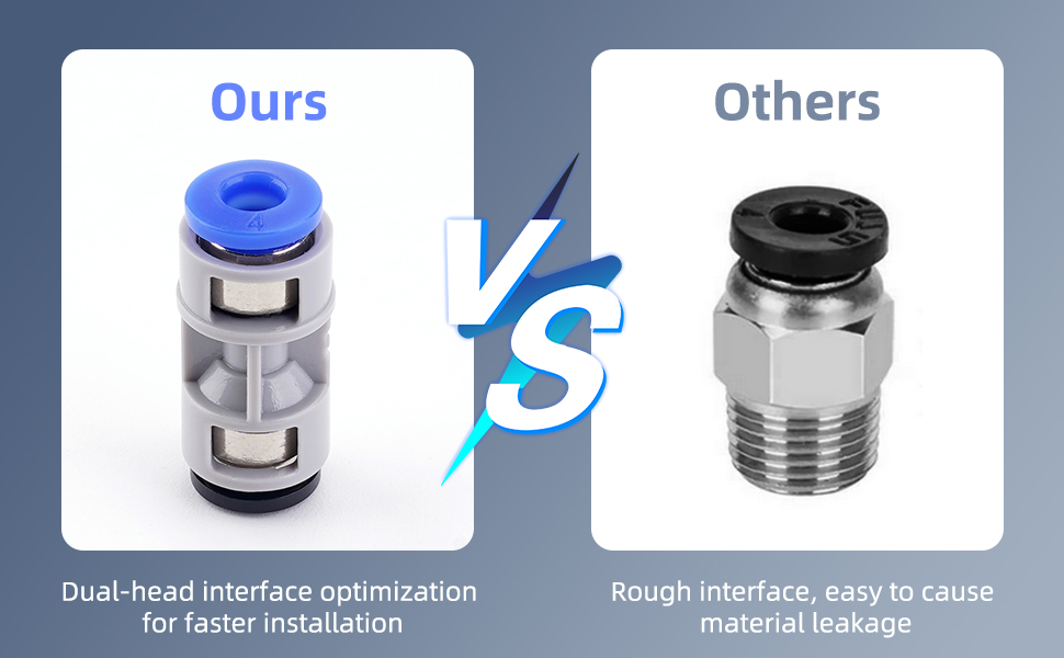 3pcs Teflon PTFE Tube Adapter Replacement for Bambu Lab A1/A1MINI/P1P/P1S/X1/X1C/X1E/H2D 3D Printer,Plastic Metal Mixed Feed Connectors for Bambu Lab 3D Printer 10 1