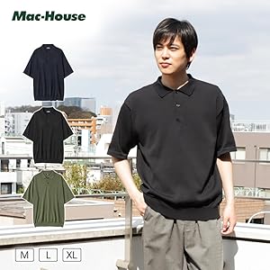Amazon | [NAVY] [ネイビー] ポロシャツ 半袖 メンズ ニット