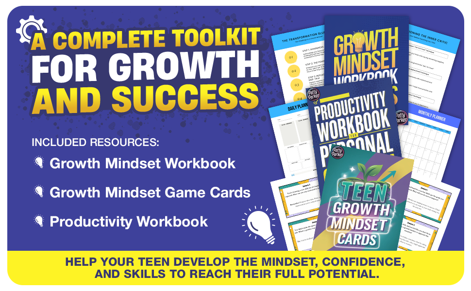 growth mindset for teens confidence workbook resilience self-esteem success habits problem solving