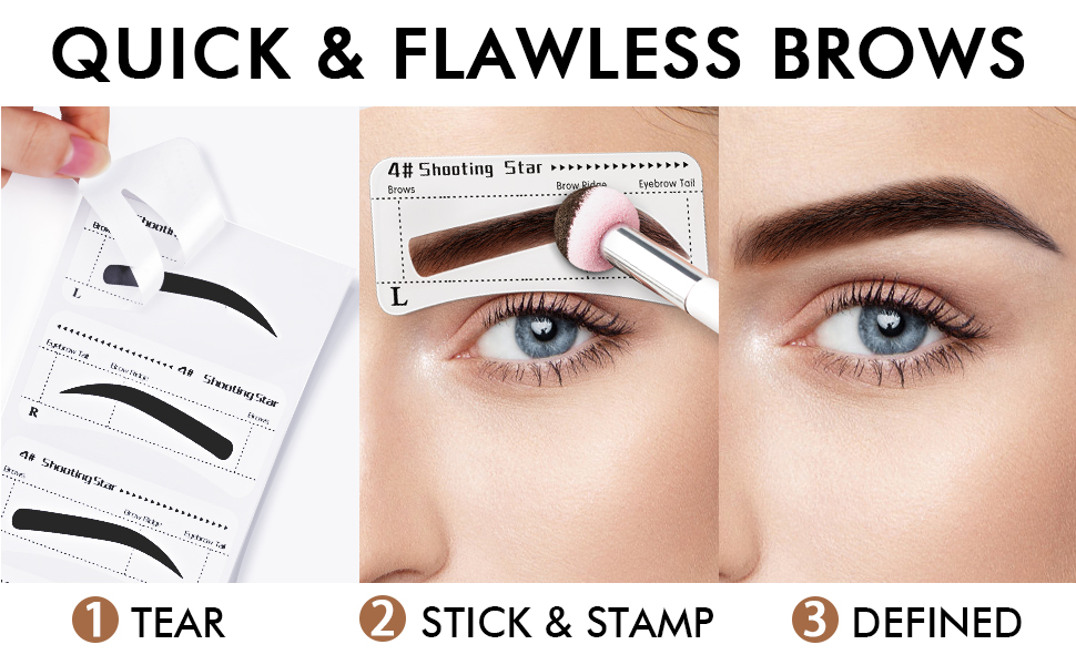 Amazon com : Eyebrow Stamp Stencil Kit Eye Brow Stamping Kit Brow Amazon com : Eyebrow Stamp Stencil Kit Eye Brow Stamping Kit Brow