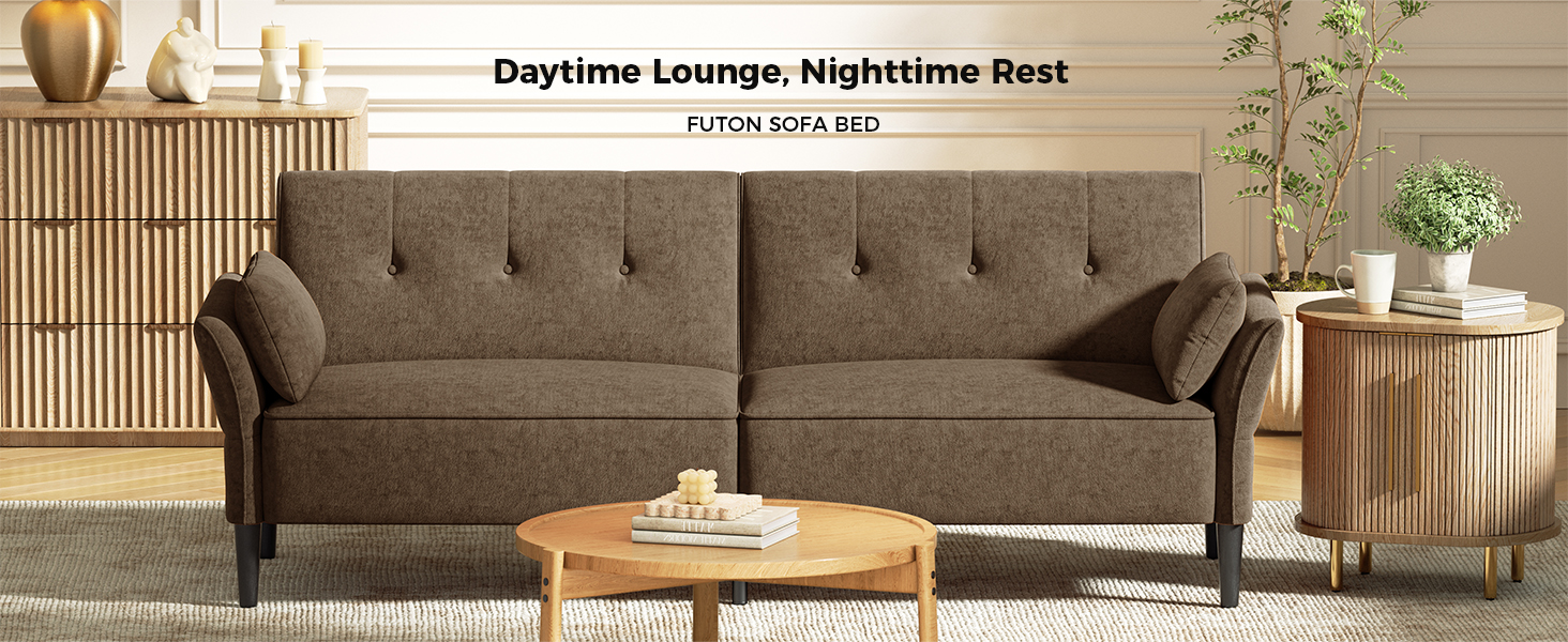 sofa bed-brown