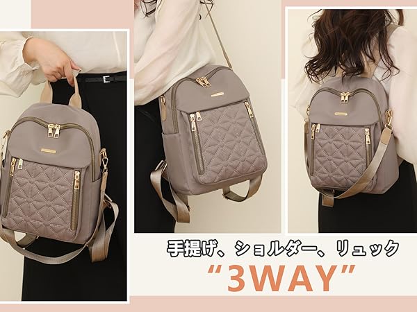 【カラバリ豊富♪多収納◎】 バックパック 3WAY Amazon.co.jp: [Kayiyasu] 3way リュック レディース