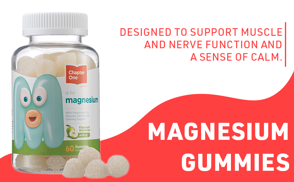 Chapter One Magnesium Gummies for Kids & Adults Natural