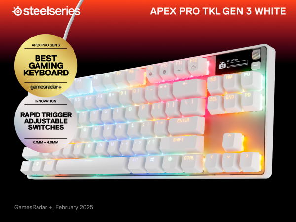 キーボード SteelSeries Apex Pro TKL Gen 3 White JP Apex Pro TKL Gen 3 White - US