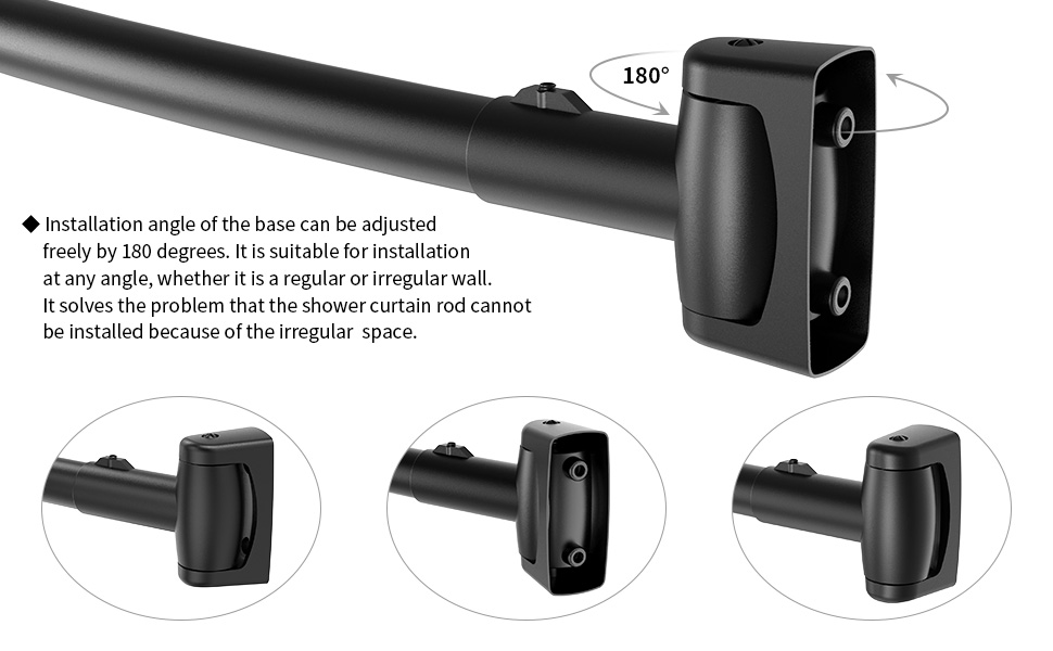 Misounda Curved Shower Curtain Rod, Rustproof Expandable Stainless