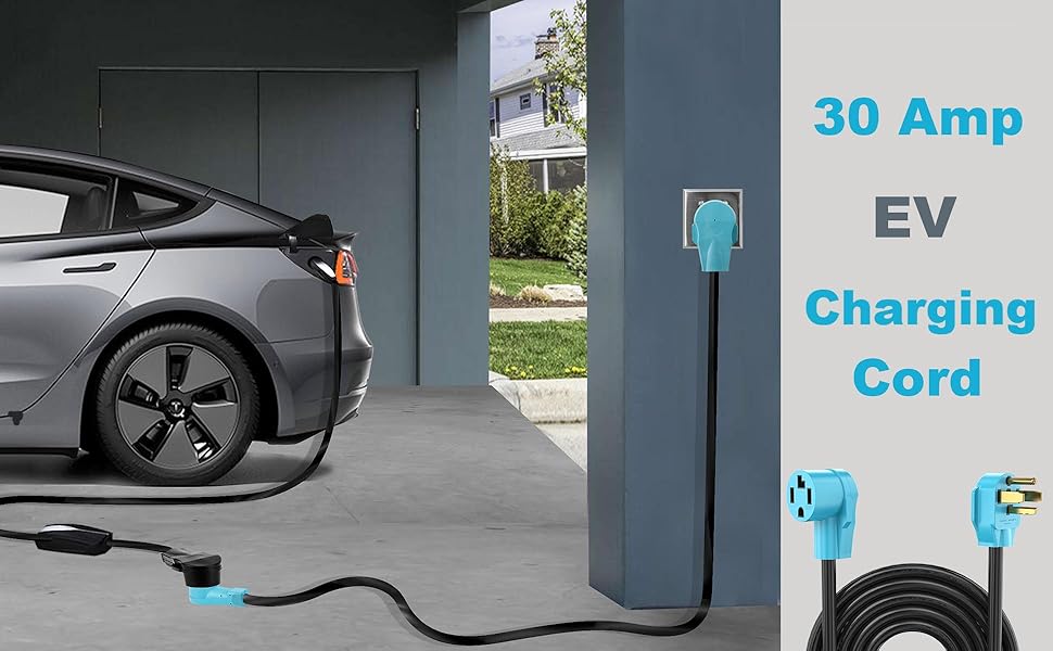 CircleCord 4 Prong 25 Feet Dryer/EV Extension Cord, 30 Amp NEMA 1430P to 1430R