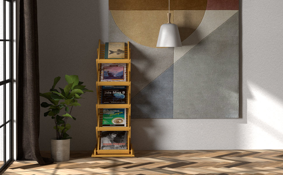 Amazon.com : DEDOO Foldable Magazine Rack Floor Stand,Bamboo