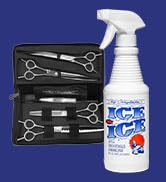 Chris Christensen Groomer's Bundle - Classic Series Full Shear Set, Ice on Ice Detangling Spray