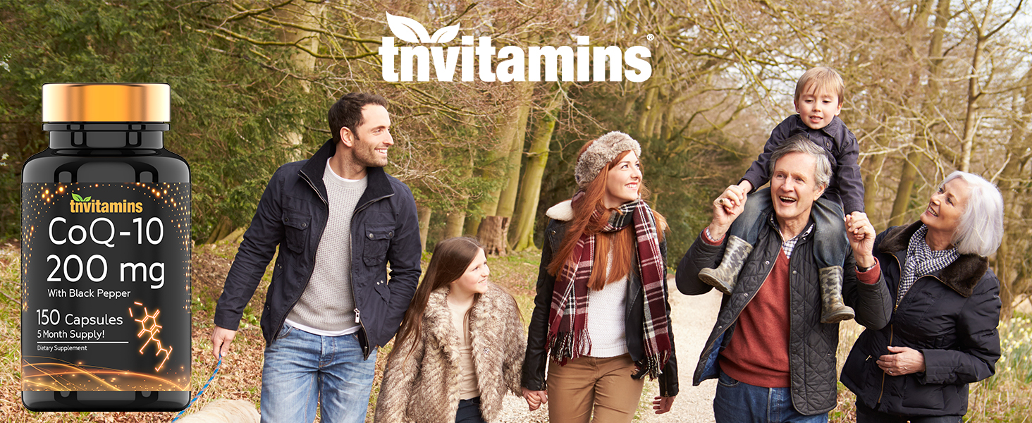 TNVitamins CoQ10 200 mg with Black Pepper