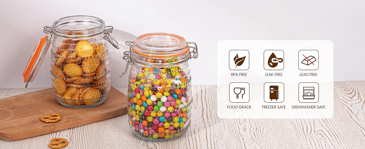 glass mason jars with airtight lids