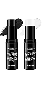 black white face paint