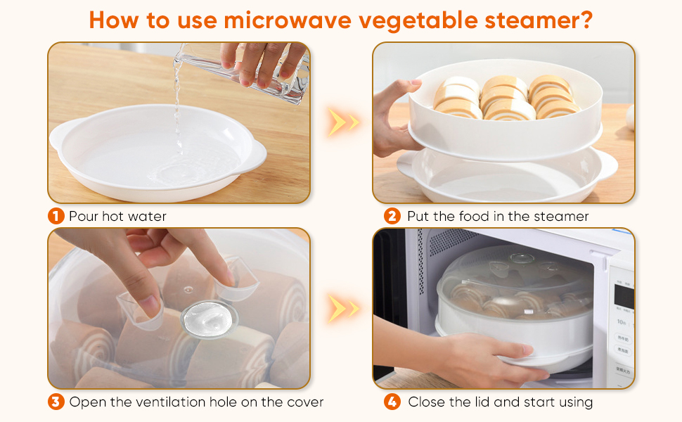 WANGYZJ Microwave Steamer Plastic Vegetable Steamer