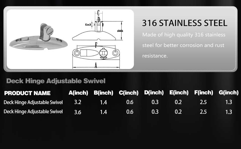 Laorde Bimini Top Hardware Stainless Steel Bimini Fittings Marine Bimini Top Parts