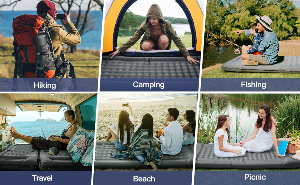 inflatable camping mattress single double camping bed