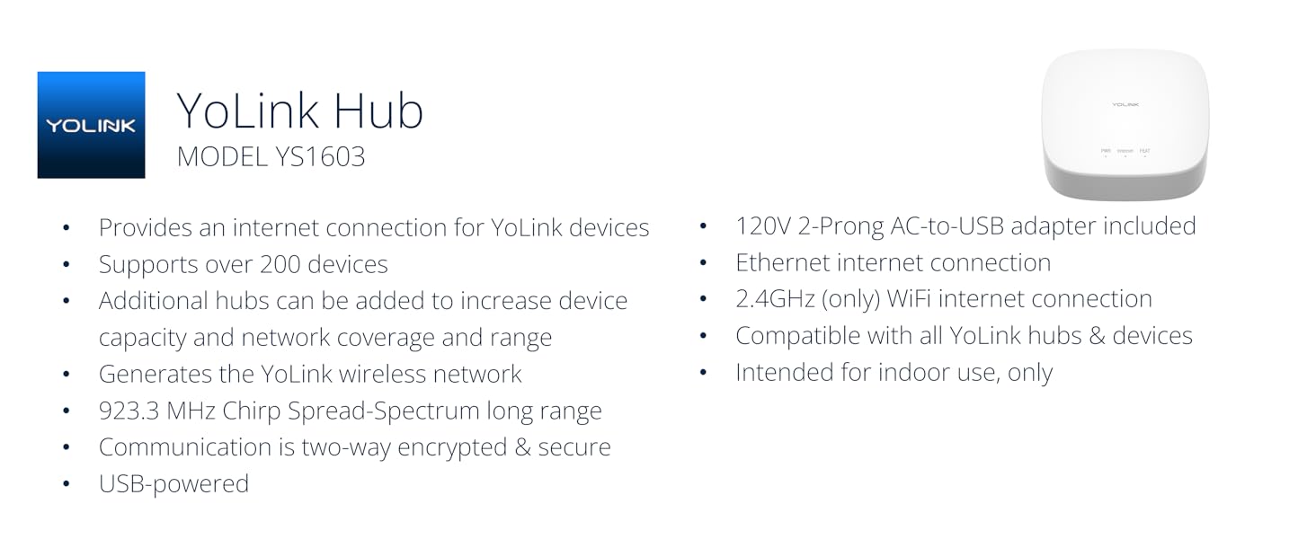 YS1603 YOLINK HUB OVERVIEW
