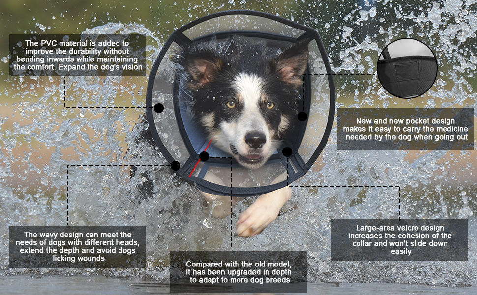 ALEIRE Large Dog Cones Collar for Medium Large Dogs for