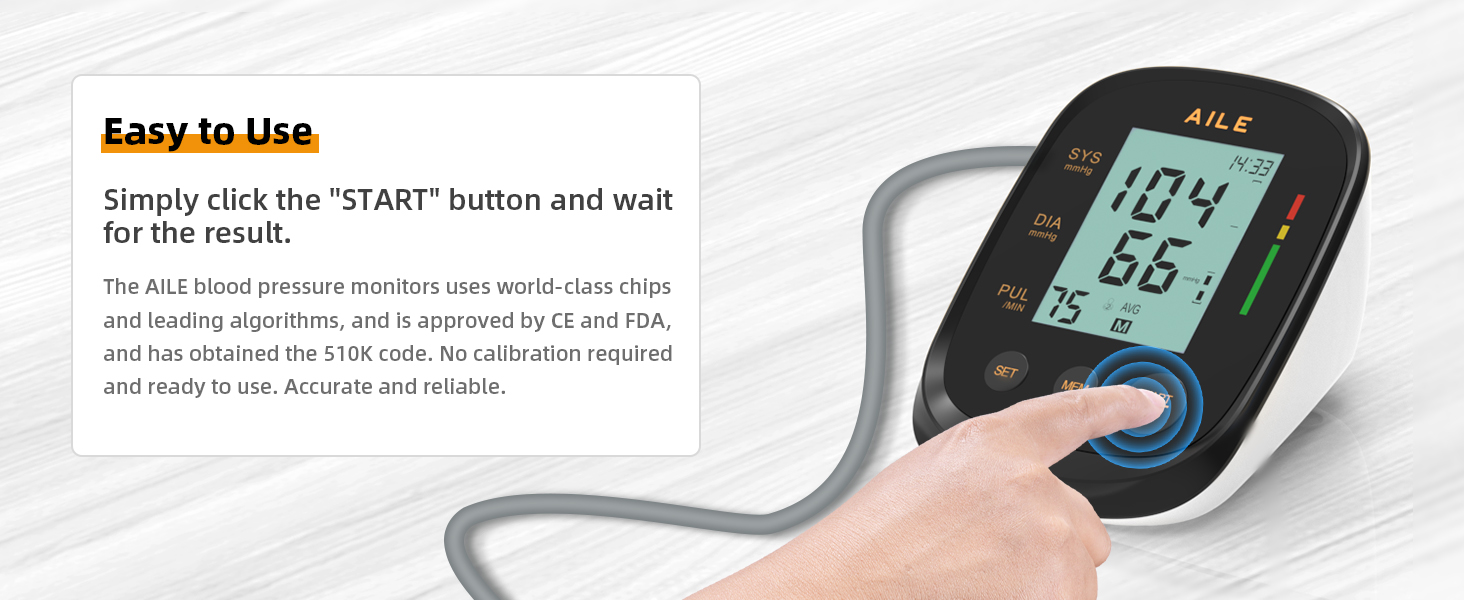 AILE Blood Pressure Monitor CE Approved UK BP Machine Accurate Reliable