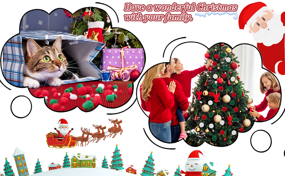 Classical red, white and green Christmas pom pom are ideal for decorating Christmas craft