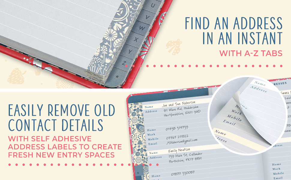 Boxclever Press Large Address Book with 432 Spaces