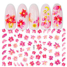 Doneace Flower Nail Art Stickers Decals Colorful Cheery Blossoms 3D Nail Sticker