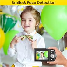 digital camera 1080p pocket camera 36 Megapixel with 2 batteries