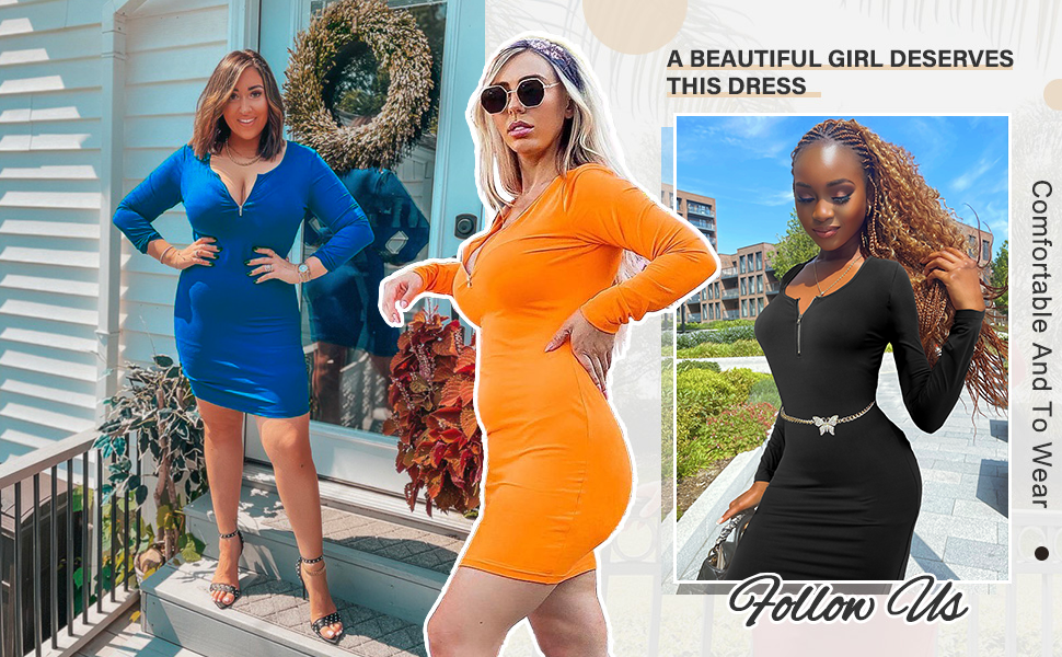 Bodycon Dress for Women Party Club Night