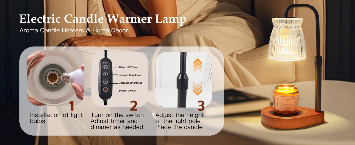 candle warmer lamp with timer